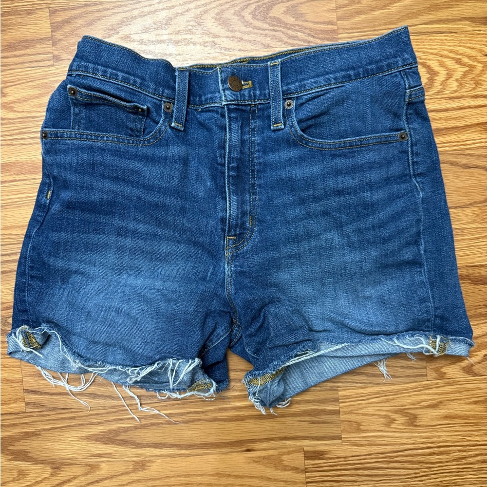 J. Crew Women's Dark Blue Denim Cutoff Shorts 27